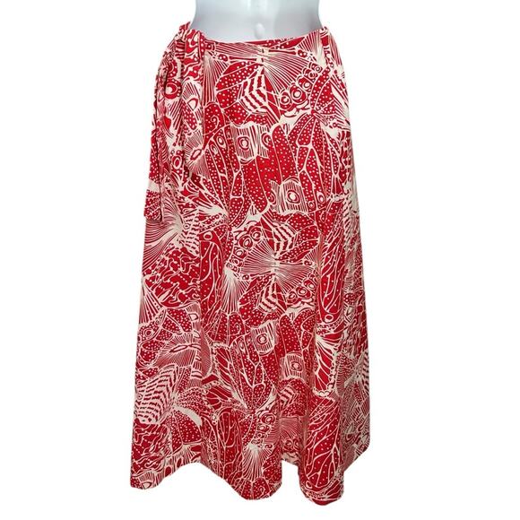 Vintage Kahala Hawaii Tropical Wrap Maxi Skirt One Size Adjustable Cotton Long - Picture 5 of 6
